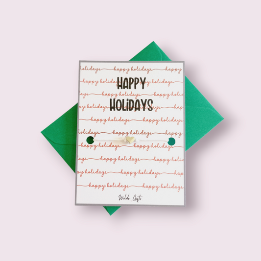 Happy Holidays wish bracelet (wb1276)