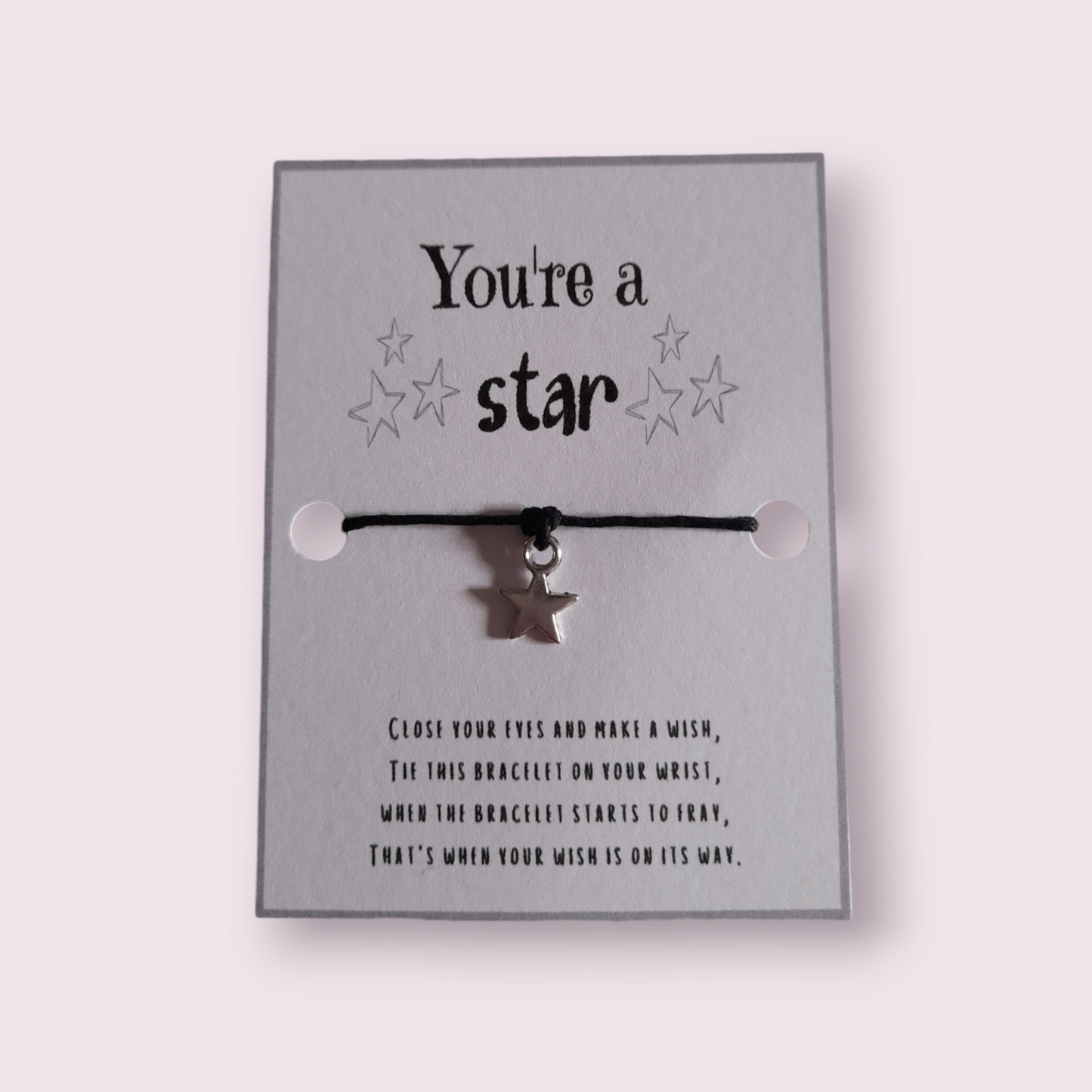 10 x you're a star mini  wish bracelets (WB950)