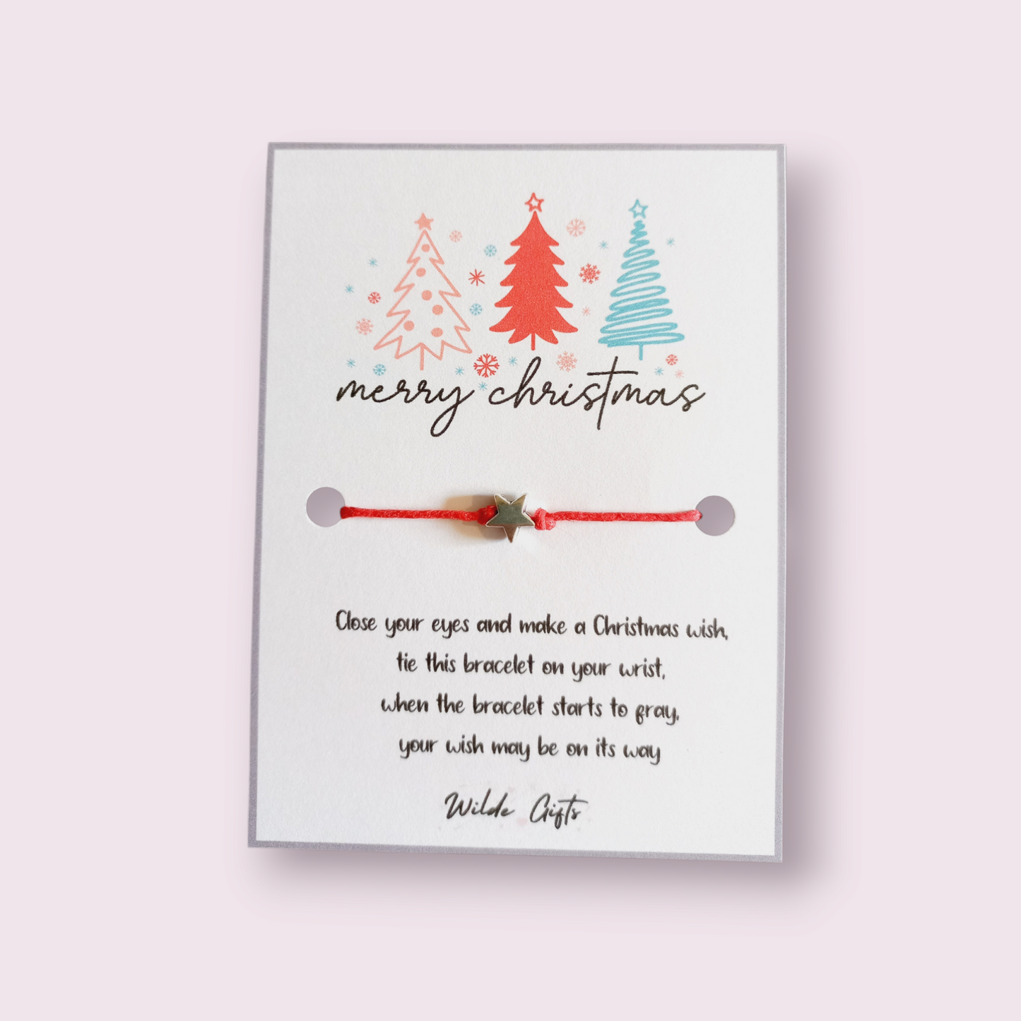 Merry Christmas Trees wish bracelet (Wb1319)