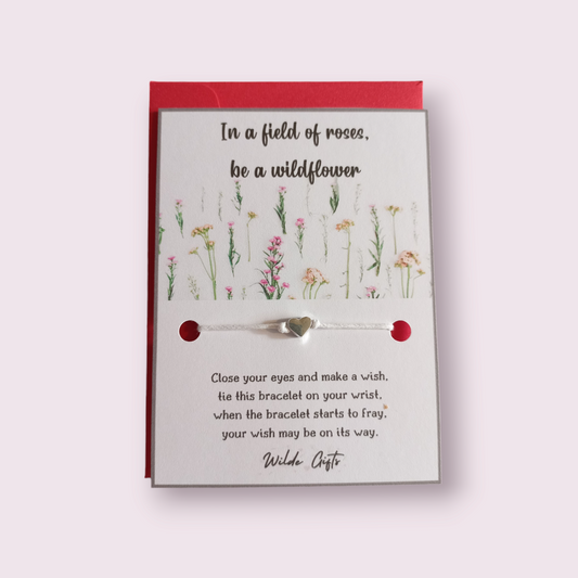 wildflower quote wish bracelet (WB898)